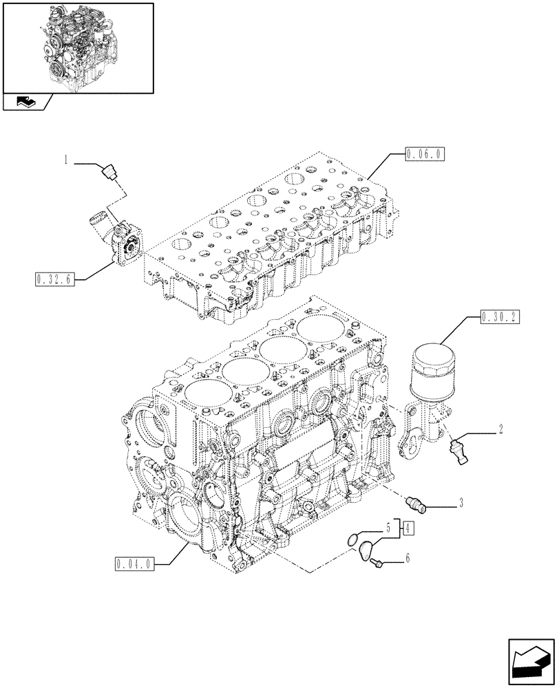 Схема запчастей Case IH FARMALL 70 - (0.70.0) - DIAGNOSTIC SENSOR (01) - ENGINE