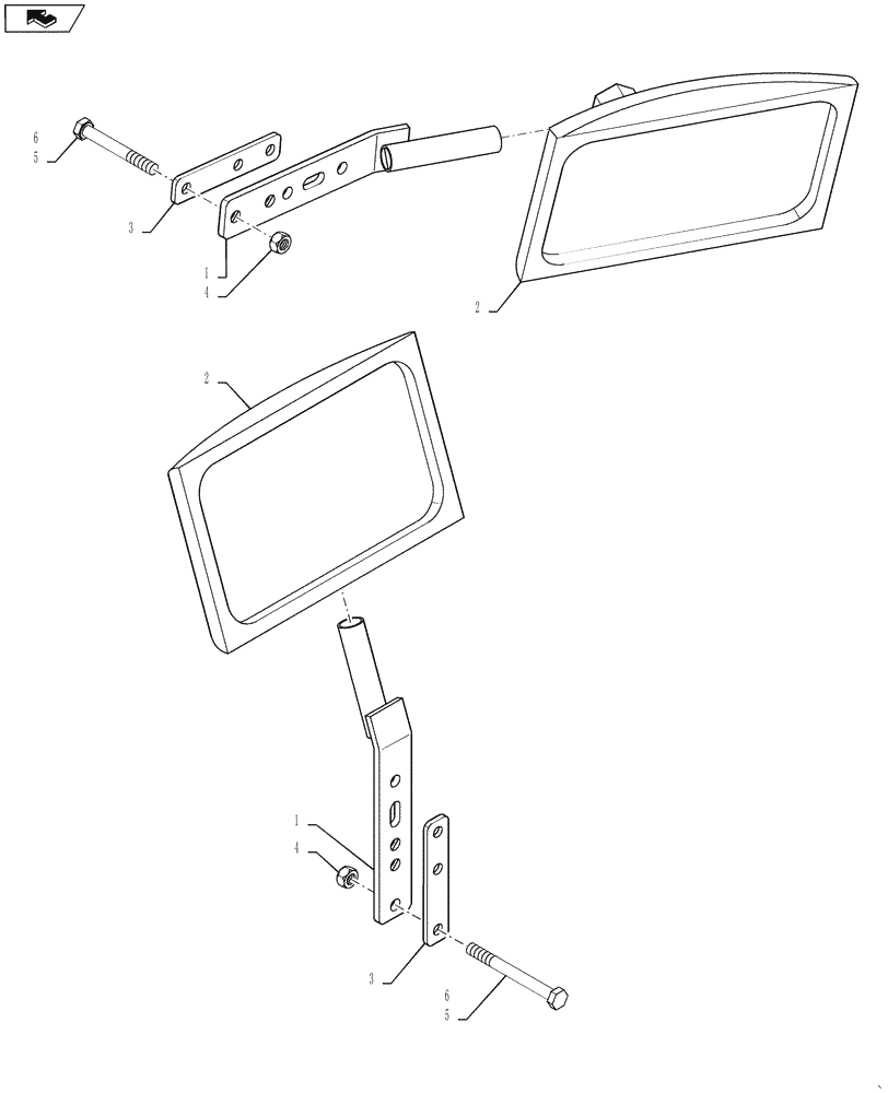 Схема запчастей Case IH 4420 - (04-027) - MIRROR GROUP, BOOM Suspension & Frame