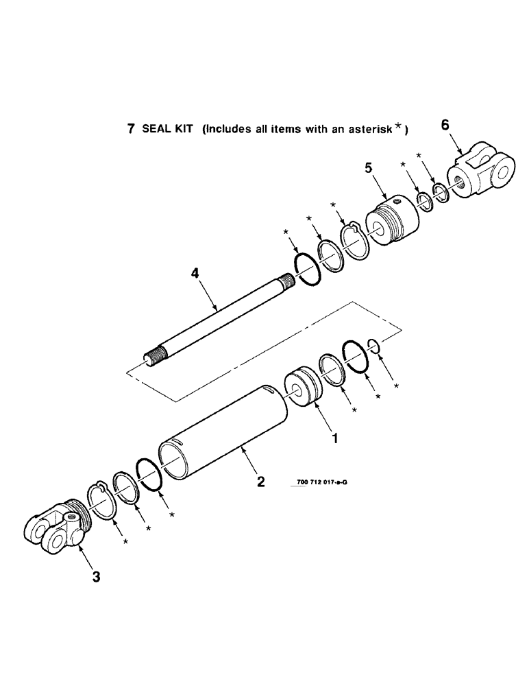 Схема запчастей Case IH 8340 - (8-14) - HYDRAULIC CYLINDER SLAVE, RIGHT, 2-1/2" DIAMETER X 8" STROKE, S/N CFH0041988 & LATER (35) - HYDRAULIC SYSTEMS