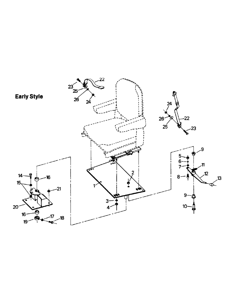 Схема запчастей Case IH PTA280 - (01-14) - SEAT & SUSPENSION (10) - CAB