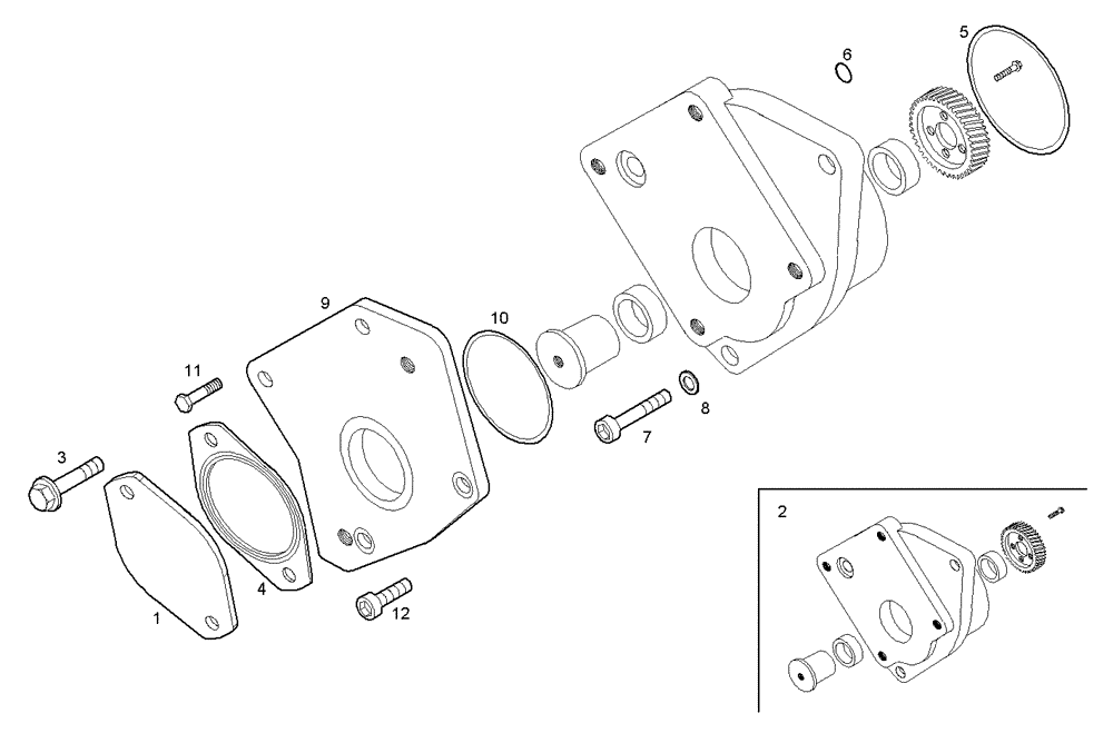 Схема запчастей Case IH F3BE0684G E901 - (3500.060) - POWER TAKE OFF 