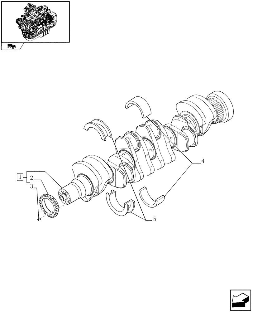 Схема запчастей Case IH F4GE9684R J600 - (0.08.0) - CRANKSHAFT (504057569) 