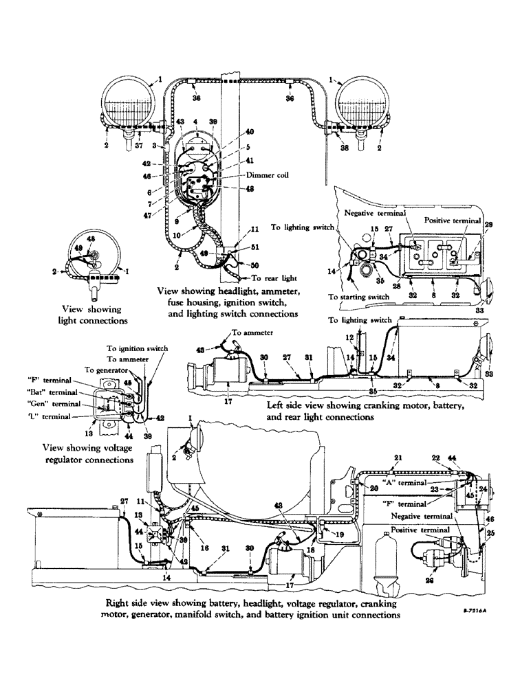 Схема запчастей Case IH SUPER M - (146) - ELECTRICAL SYSTEM, CARBURETED ENGINE, ELECTRICAL STARTING AND LIGHTING, BATTERY IGNITION (06) - ELECTRICAL SYSTEMS