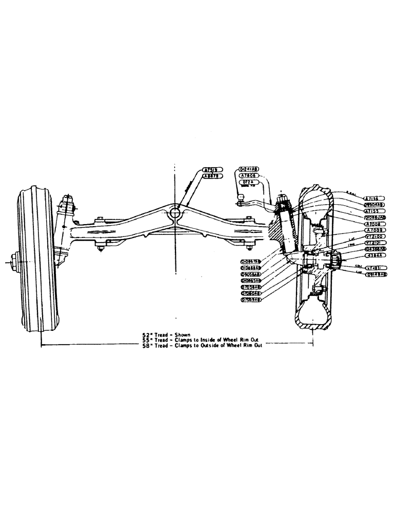 Схема запчастей Case IH 400-SERIES - (181) - FRONT AXLE AND WHEEL ASSEMBLY, FOR STANDARD FOUR WHEEL TRACTORS (06) - POWER TRAIN