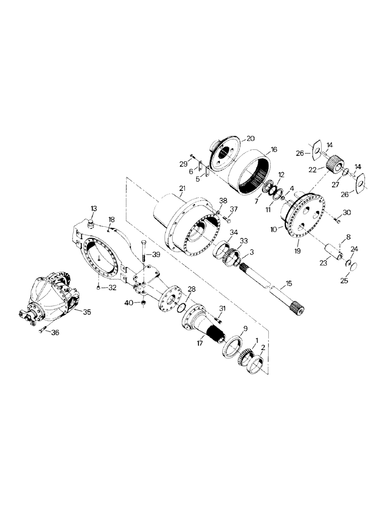 Схема запчастей Case IH KS-280 - (04-27) - AXLE ASSEMBLY, S-40 (04) - Drive Train