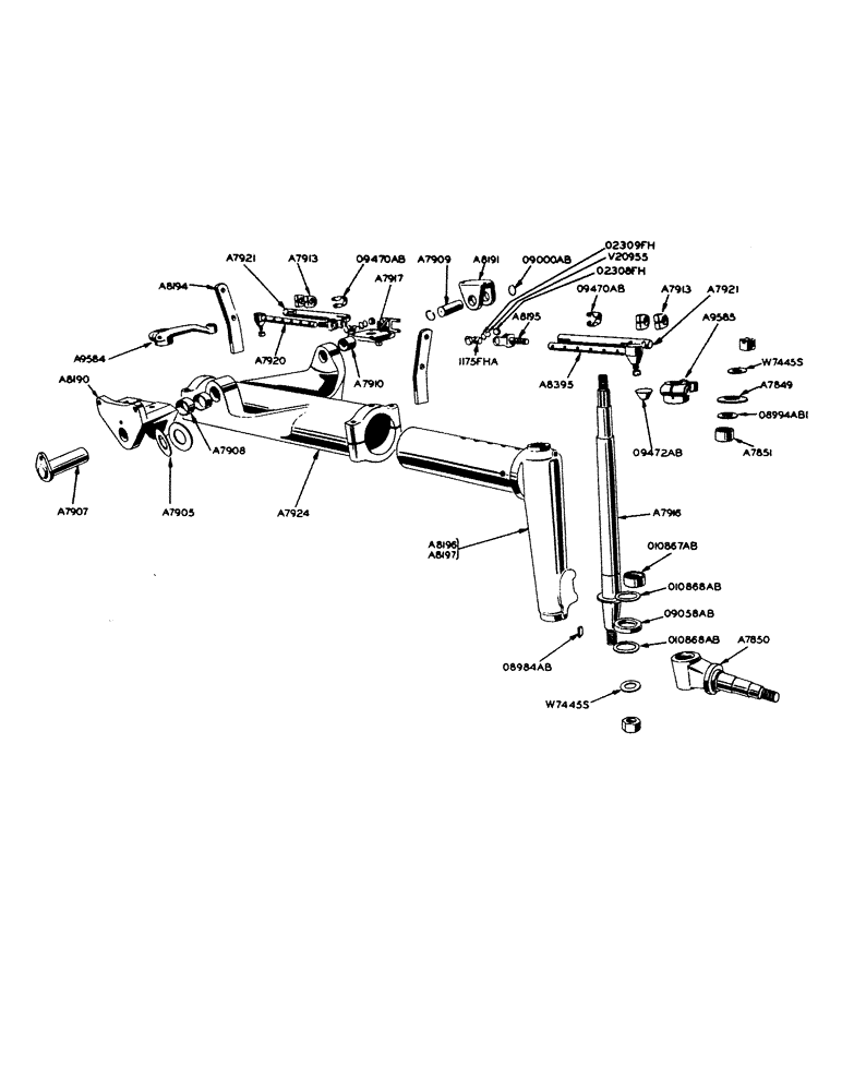 Схема запчастей Case IH 700 - (170) - FRONT AXLE, FOR HIGH CLEARANCE TRACTORS (06) - POWER TRAIN