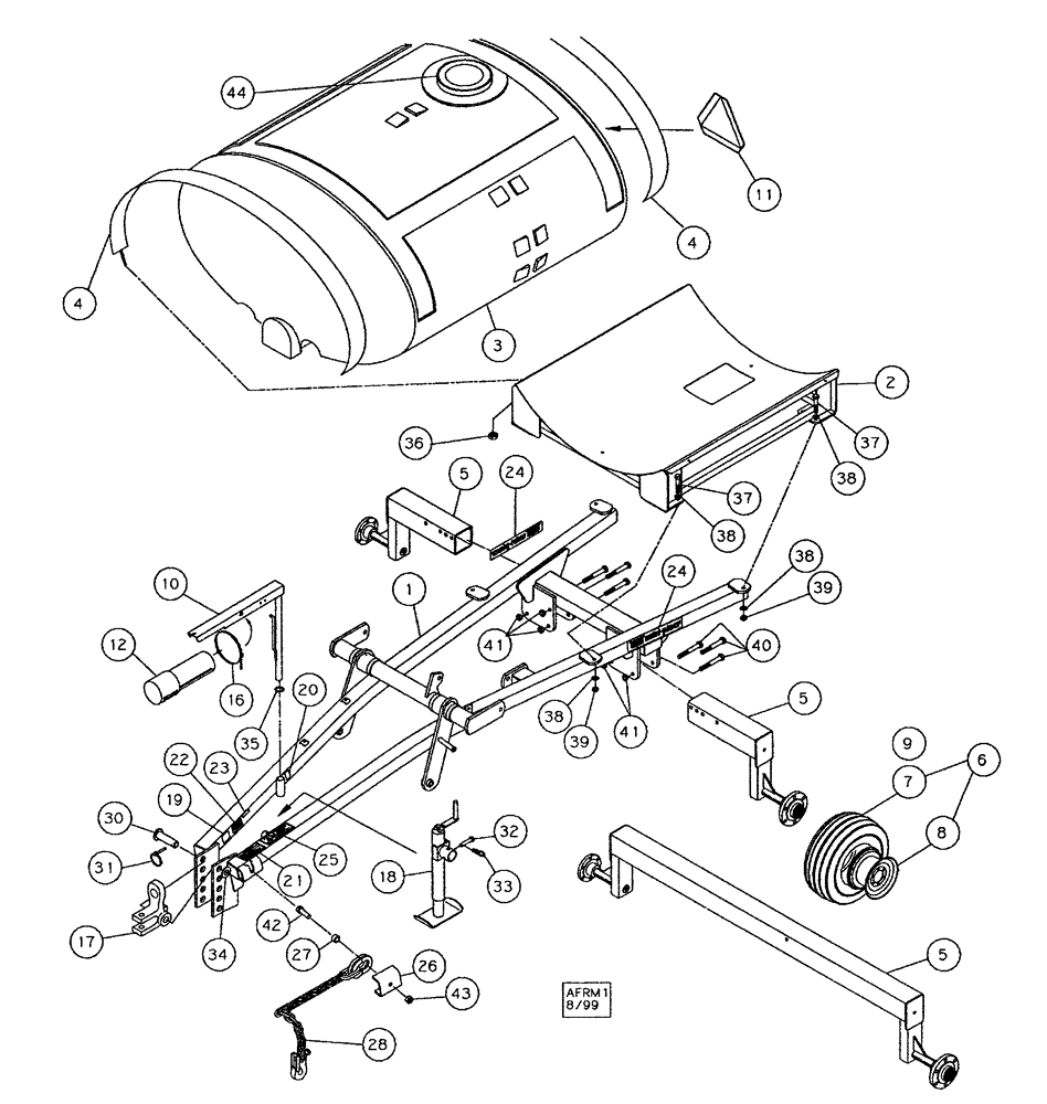Схема запчастей Case IH 2800 - (39.100.01) - MAIN FRAME 2007 AND PRIOR UNITS (09) - CHASSIS/ATTACHMENTS