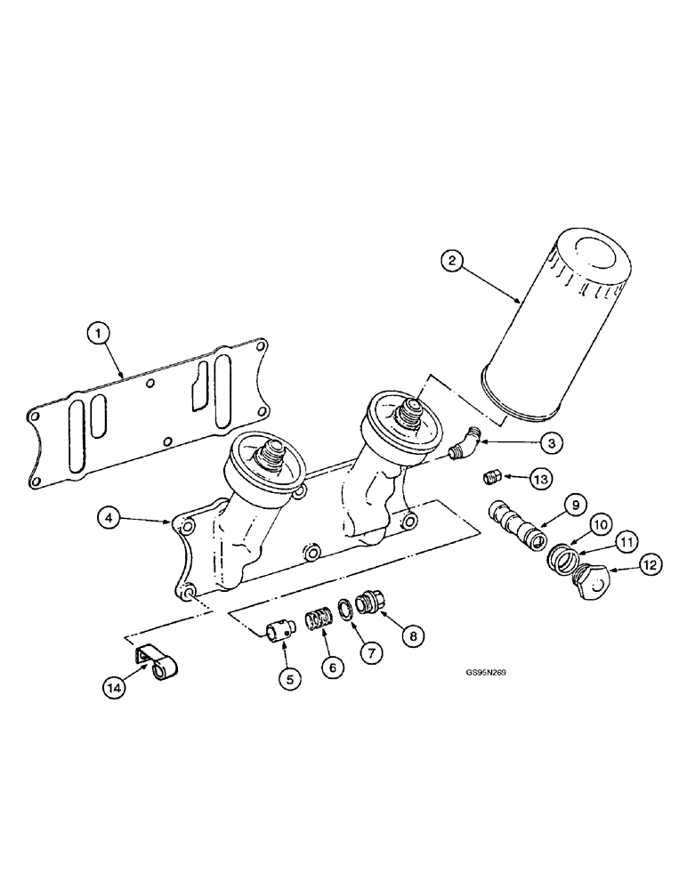 Схема запчастей Case IH DTI-466B - (9E-144) - LUBRICATING OIL FILTER 