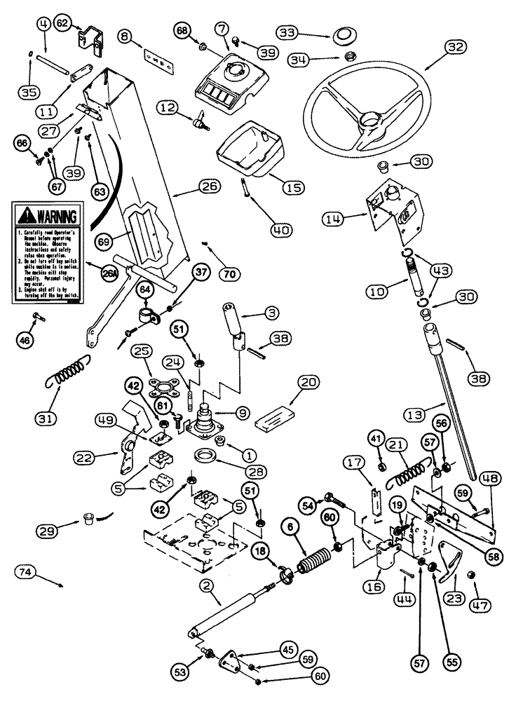 Схема запчастей Case IH 420 TIER 3 - (05-01) - STEERING WHEEL - MOUNTING (04) - STEERING