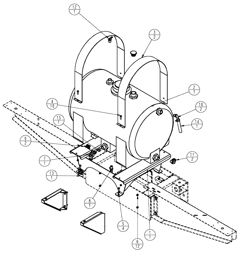 Схема запчастей Case IH 810 - (12-013) - TANK GROUP, PRESSURE WASHER Pressure Washer