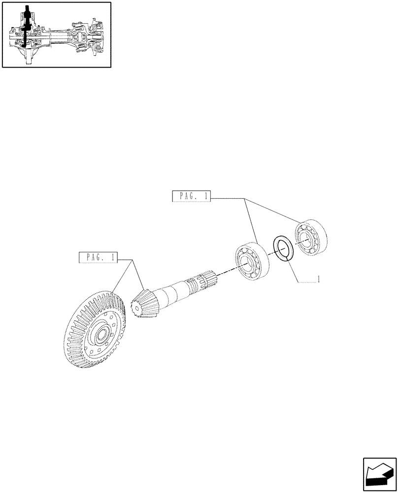 Схема запчастей Case IH MAXXUM 140 - (1.40. 8/06[02]) - (CL.4) SUSPENDED FRONT AXLE W/MULTI-PLATE DIFF. LOCK AND ST. SENSOR - ADJUSTING SHIMS (VAR.330429) (04) - FRONT AXLE & STEERING