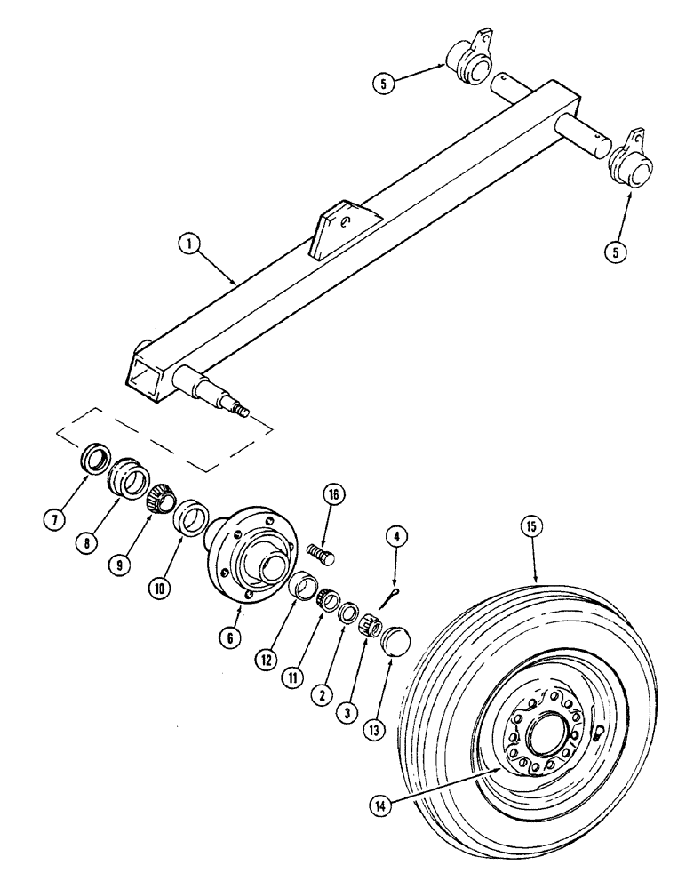 Схема запчастей Case IH 4500 - (9-070) - WING FRAME AXLE, WHEEL AND HUB WING TYPE MODELS (09) - CHASSIS/ATTACHMENTS