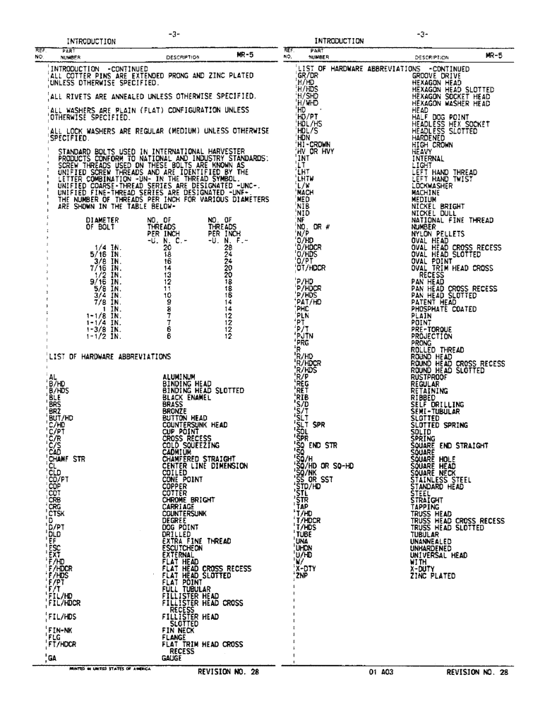 Схема запчастей Case IH 816 - (3) - INTRODUCTION 