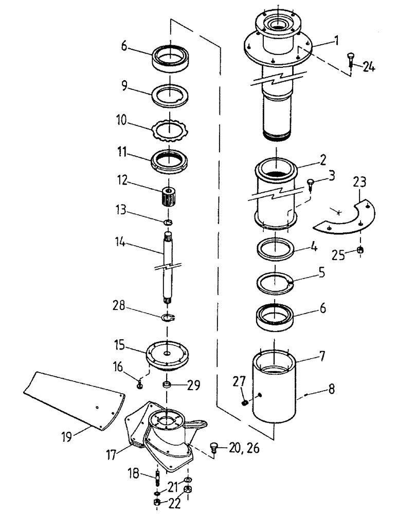 Схема запчастей Case IH 7000 - (A03-05) - VERTICAL ARM EXTRACTOR FAN Mainframe & Functioning Components