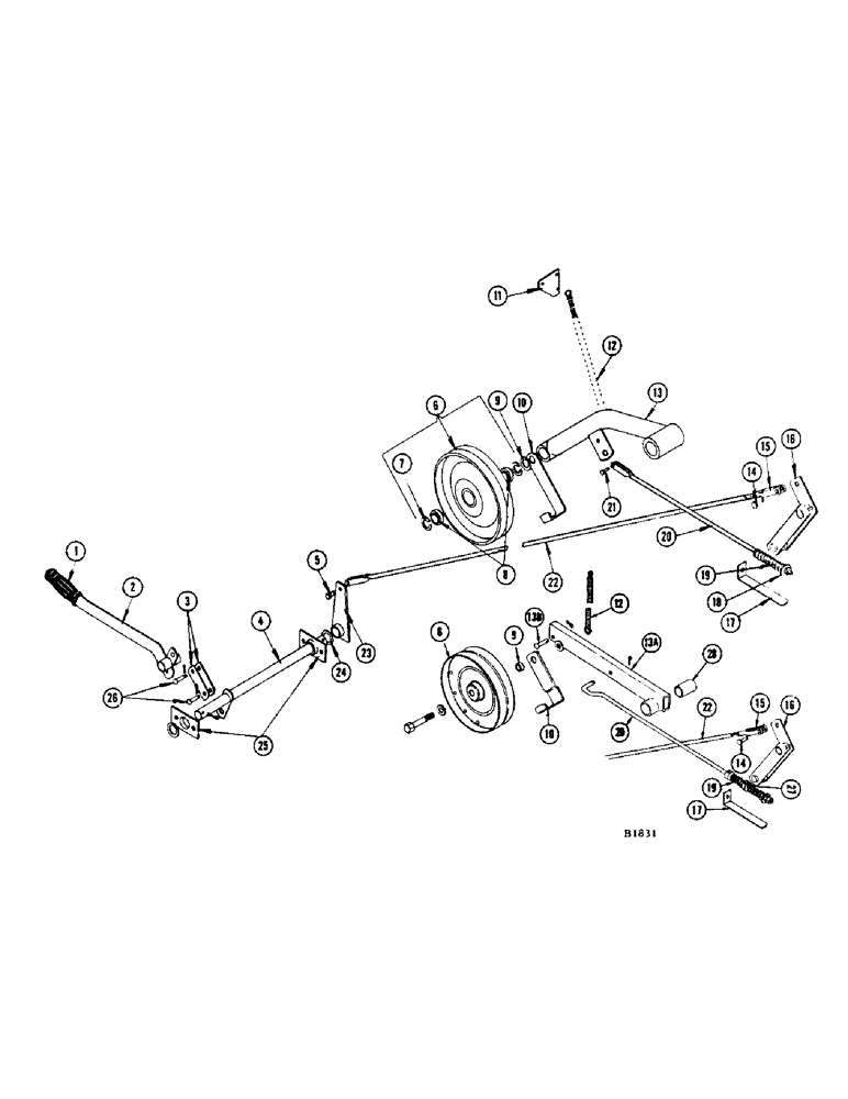 Схема запчастей Case IH 960 - (108) - MAIN COMBINE DRIVE TIGHTENER LINKAGE - BEATER DRIVE (72) - SEPARATION