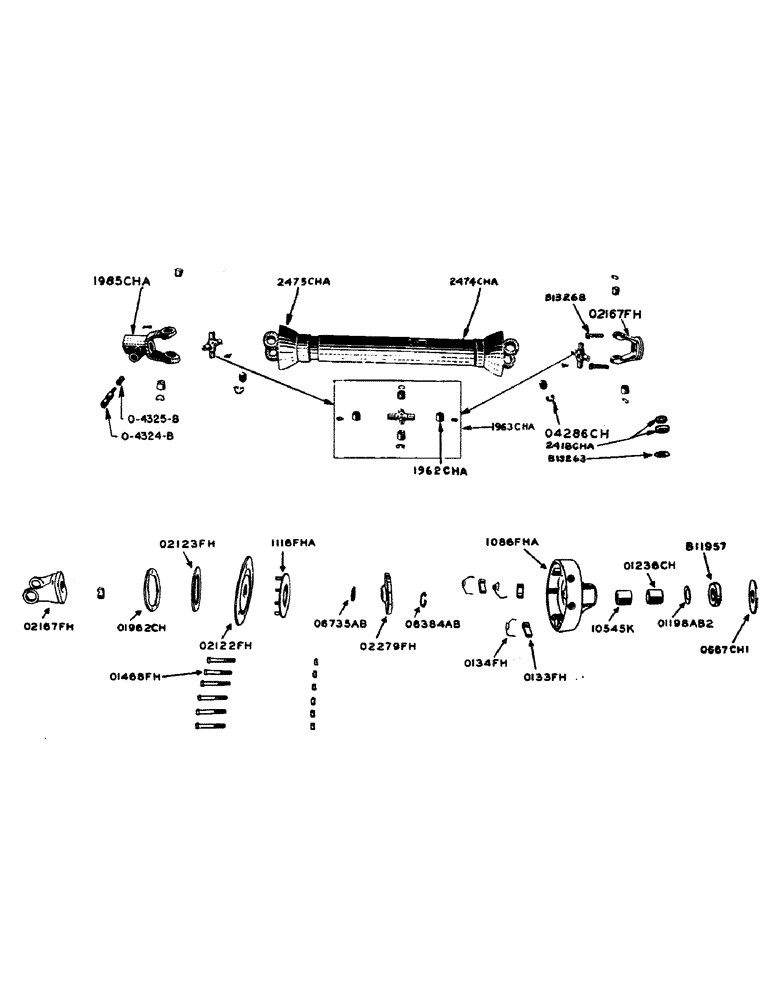 Схема запчастей Case IH 130 - (06) - P.T.O. HOOK-UP 