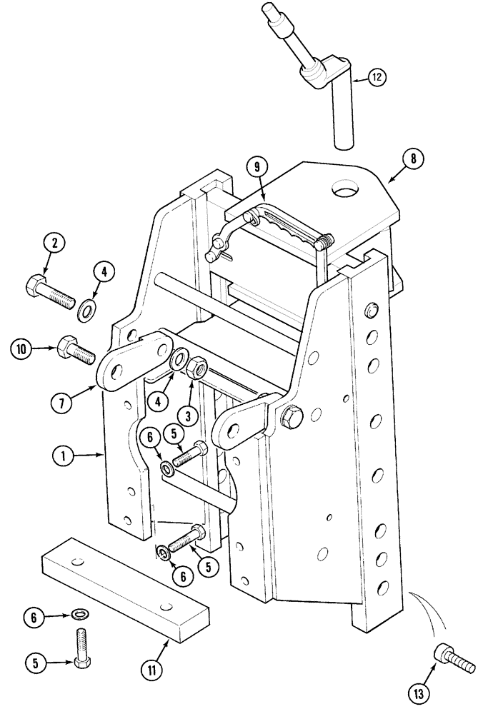 Схема запчастей Case IH CX100 - (09-75) - TRAILER HITCH (09) - CHASSIS/ATTACHMENTS