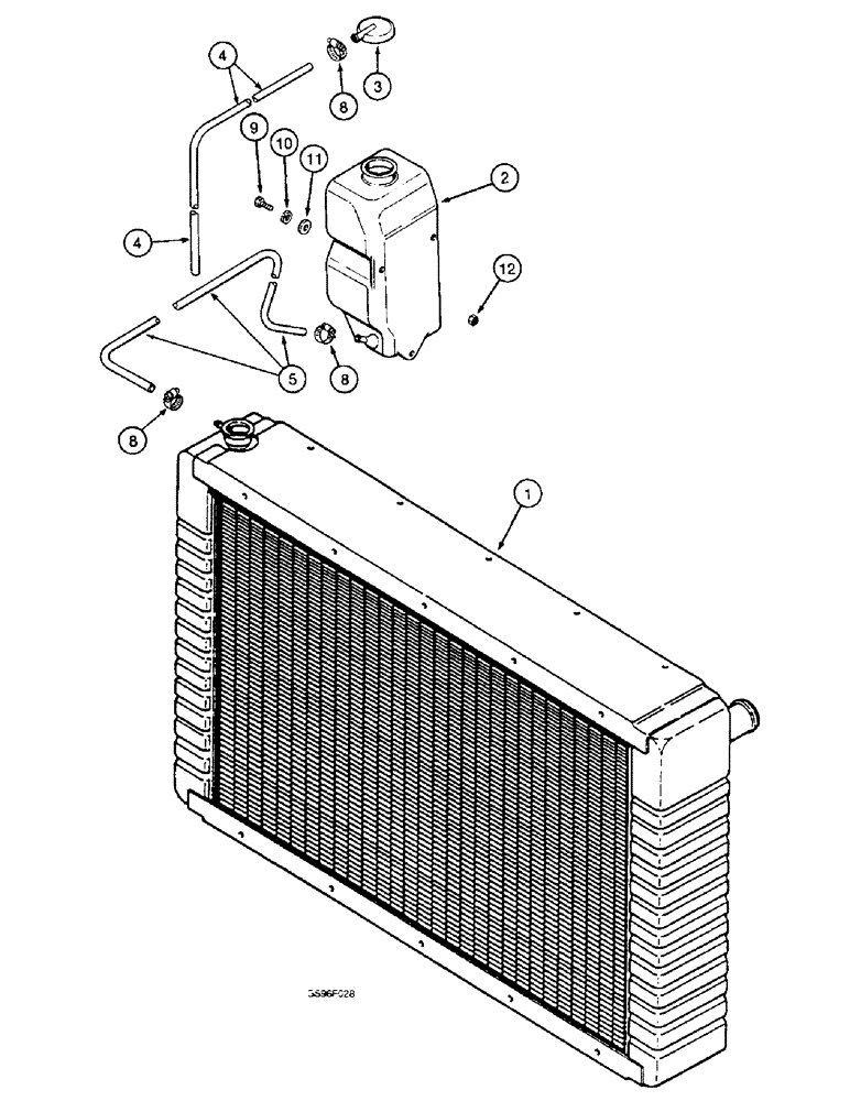 Схема запчастей Case IH 1800 - (2-04) - COOLANT RECOVERY SYSTEM (01) - ENGINE