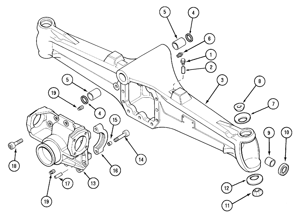 Схема запчастей Case IH MX110 - (05-09) - FRONT AXLE HOUSING (05) - STEERING