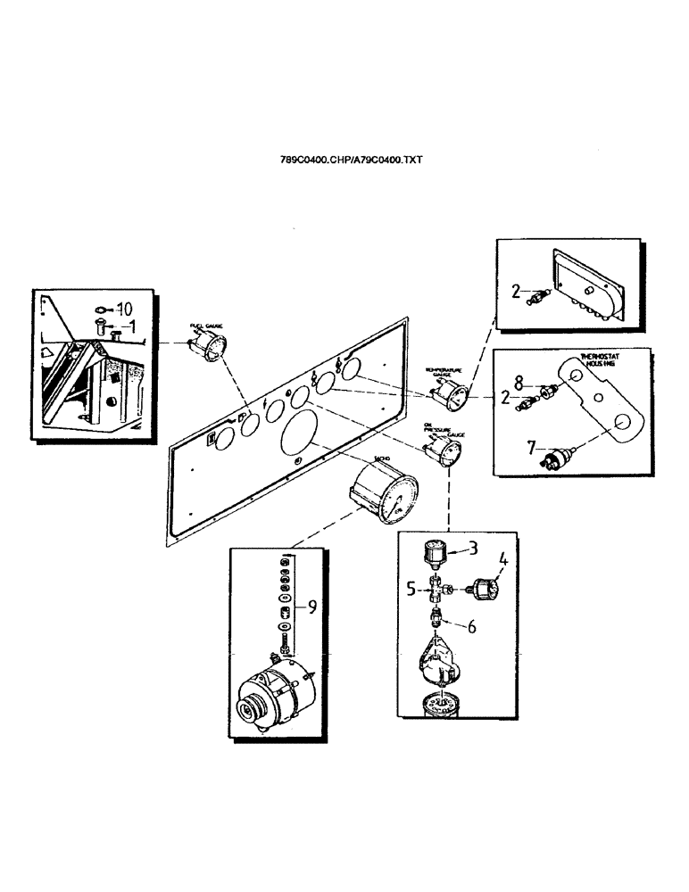 Схема запчастей Case IH 7700 - (C04-00) - ENGINE, SENDERS, DASH PANEL Engine & Engine Attachments