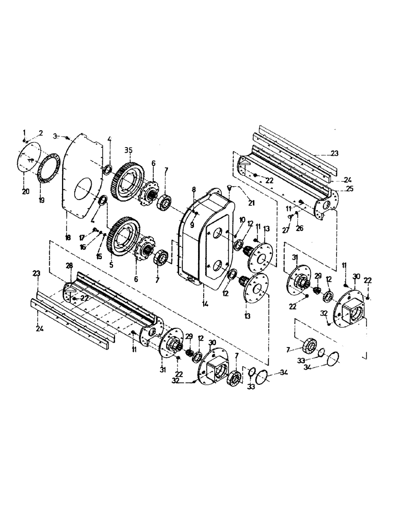 Схема запчастей Case IH 7000 - (A02-20) - MAINFRAME, ROTARY CHOPPER & GEARBOX (Jul 16 2004 11:34:00.0005 PM) Mainframe & Functioning Components