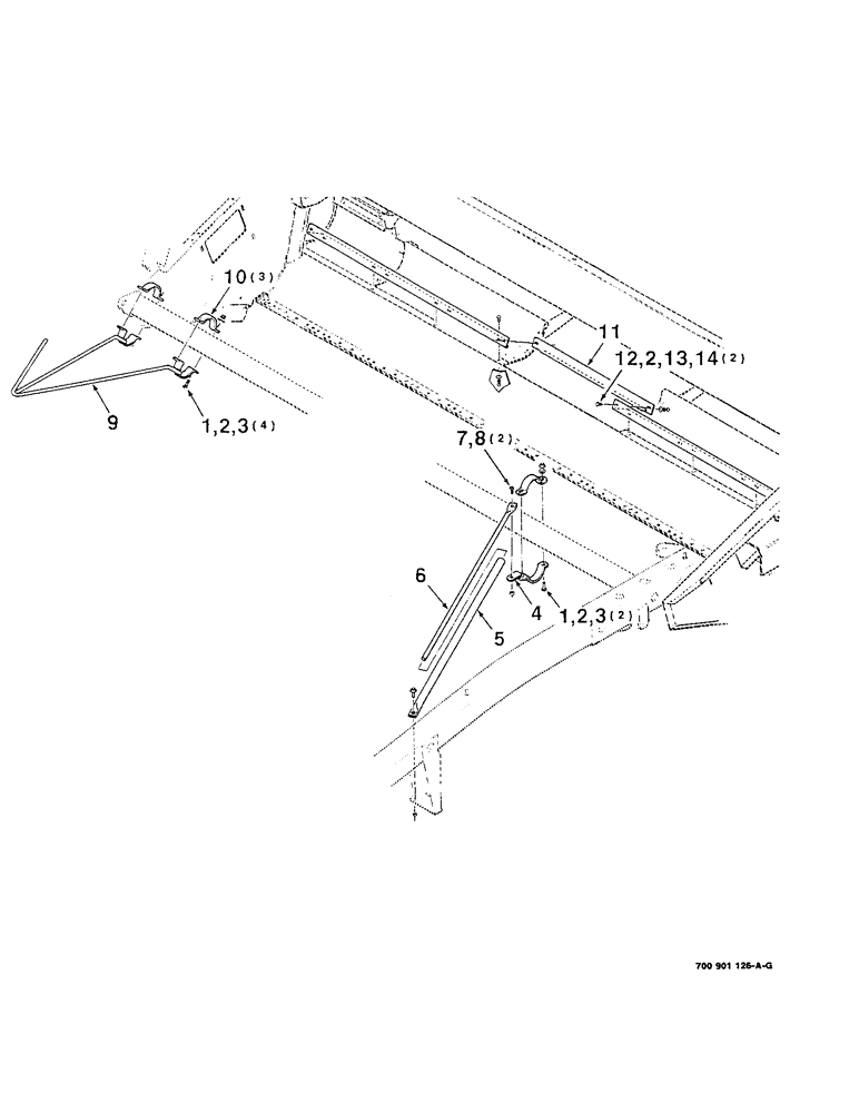 Схема запчастей Case IH 8350 - (9-18) - CROP DIVIDER KIT (09) - CHASSIS
