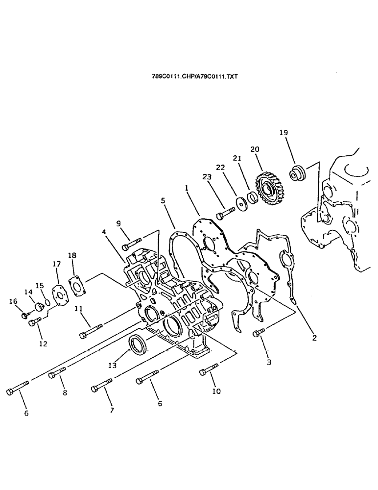 Схема запчастей Case IH 7000 - (C01-11) - ENGINE, FRONT COVER & GEAR Engine & Engine Attachments