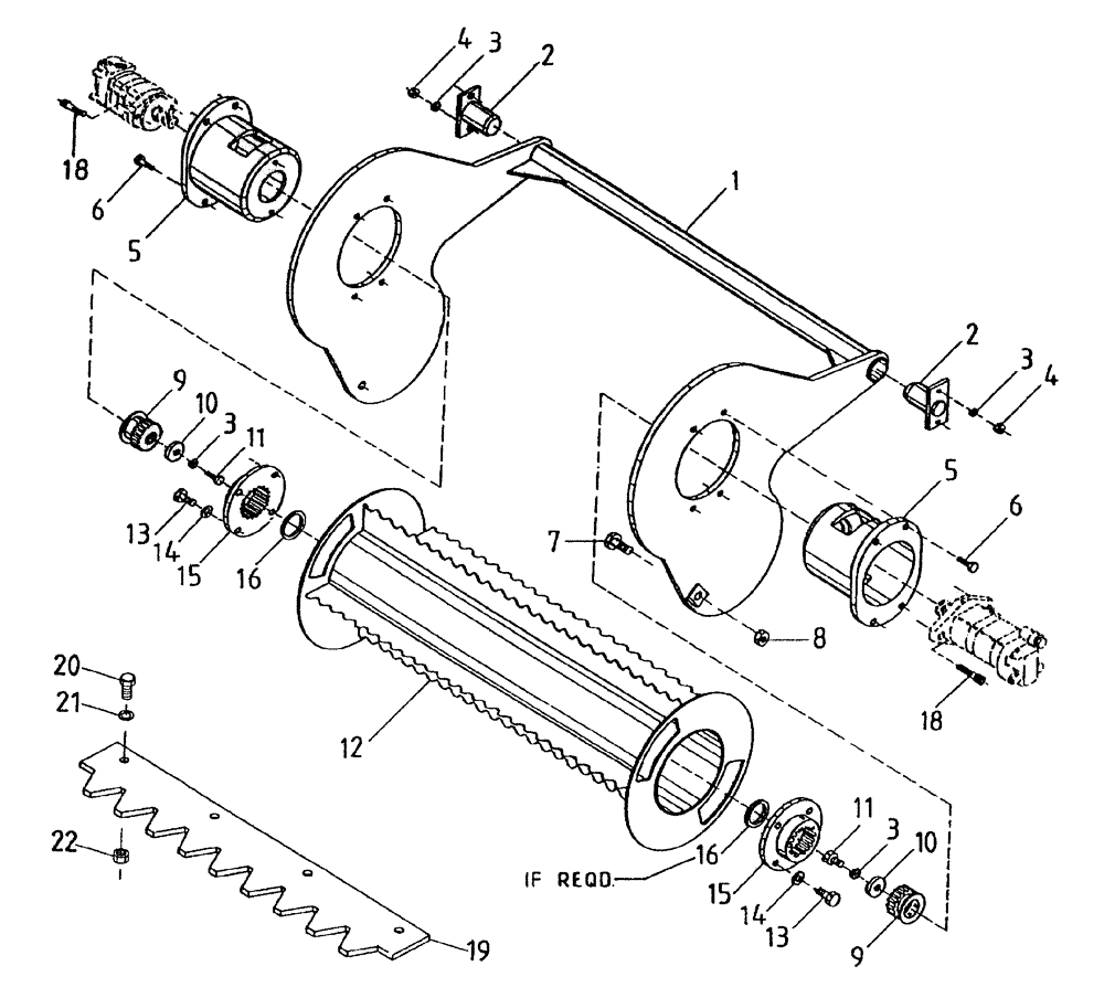 Схема запчастей Case IH 7700 - (A02[55A]) - POWER KNOCKDOWN ROLLER Mainframe & Functioning Components