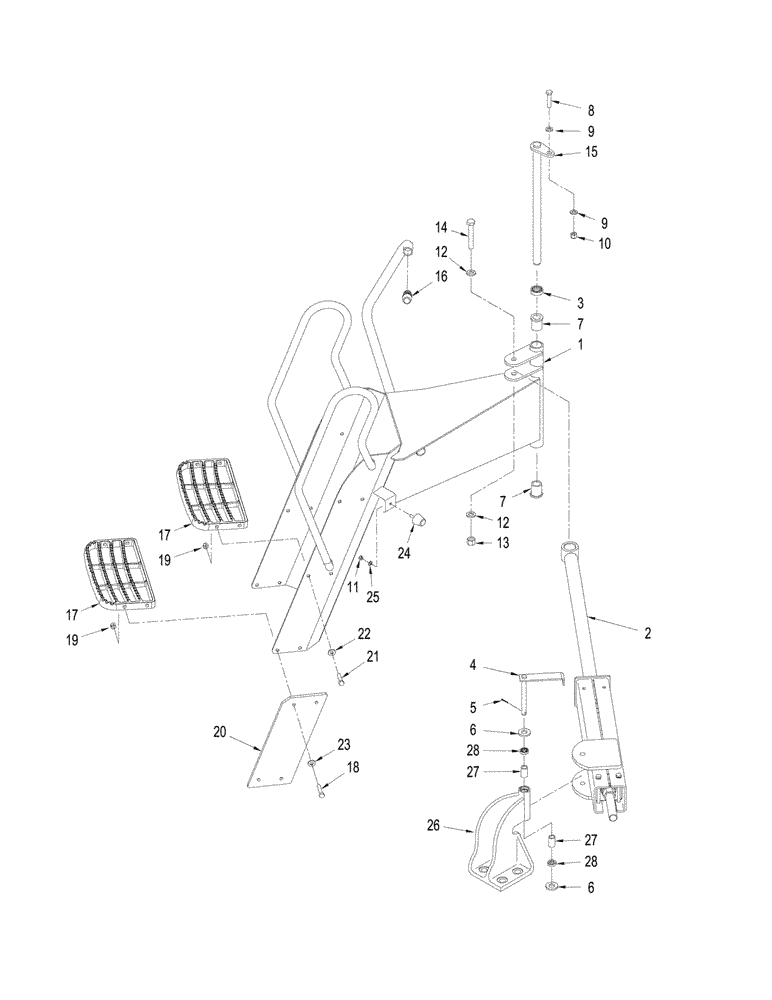 Схема запчастей Case IH STX480 - (09-35) - STEPS, QUADTRAC TRACTOR (09) - CHASSIS