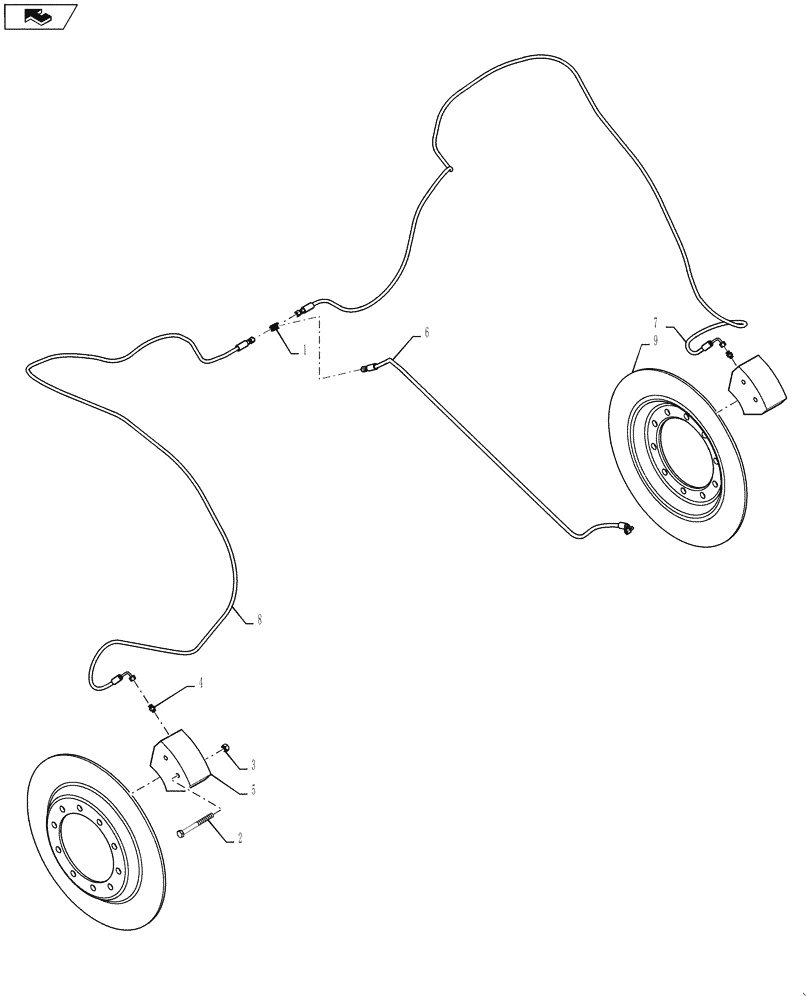 Схема запчастей Case IH 4420 - (06-026[01]) - BRAKE GROUP, DYNAMIC, BSN YBT029141 Hydraulic Plumbing