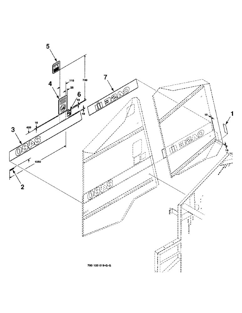 Схема запчастей Case IH 8480 - (9-14) - DECALS AND LOCATION DIAGRAM, RIGHT, SERIAL NUMBER CFH0114151 AND LATER Decals & Attachments