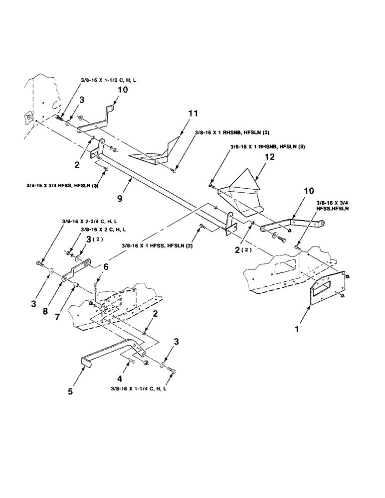 Схема запчастей Case IH 8430 - (3-02) - DEFLECTOR AND PICKUP CONTROL ASSEMBLY Pickup