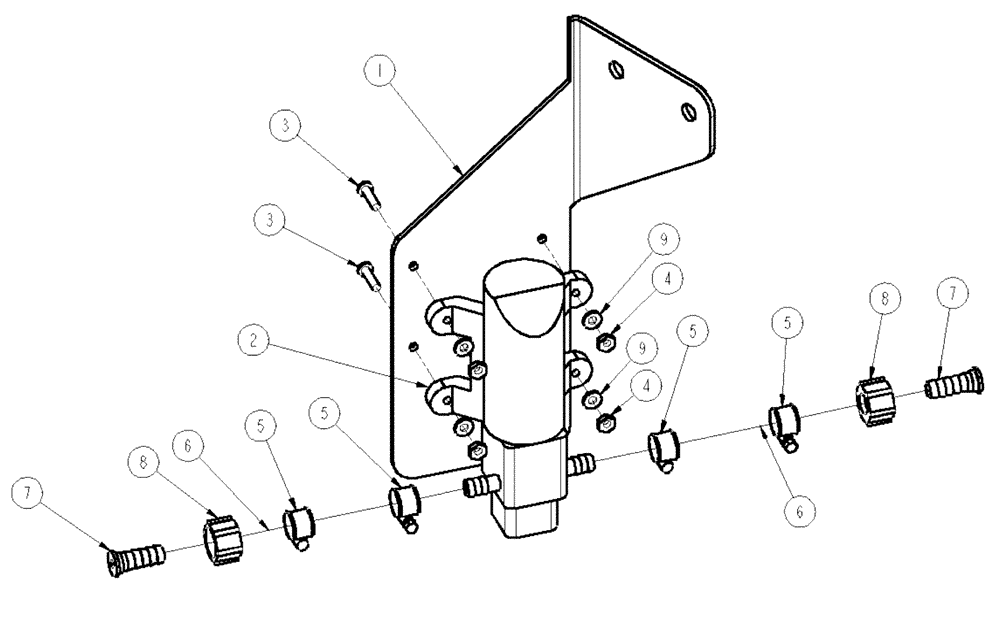 Схема запчастей Case IH SPX4260 - (11-024) - MOUNT, FOAMER PUMP GROUP Options