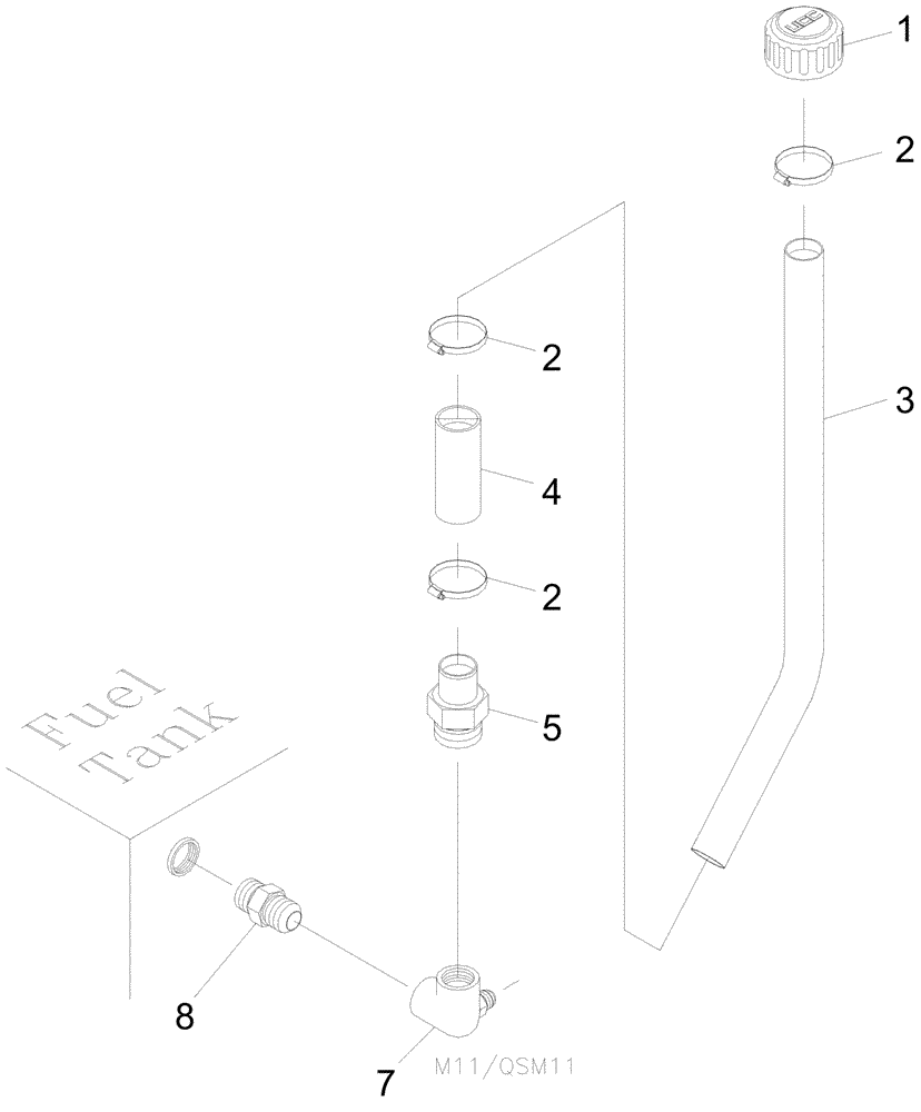 Схема запчастей Case IH A7000 - (C01.06[01]) - Fuel Tank Breather (02) - FUEL SYSTEM