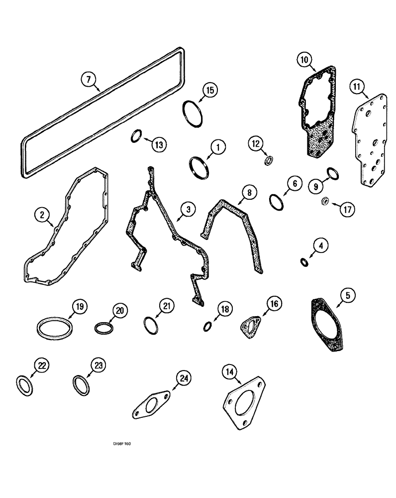 Схема запчастей Case IH SPX3185 - (072) - ENGINE, GASKET KIT, CYLINDER BLOCK (10) - ENGINE