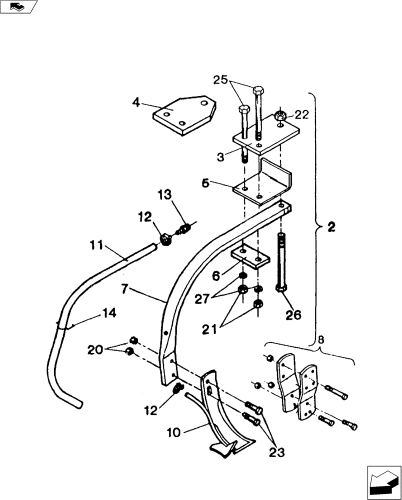 Схема запчастей Case IH 3200 - (75.200.04) - RIGID SHANK ASSEMBLY (75) - SOIL PREPARATION