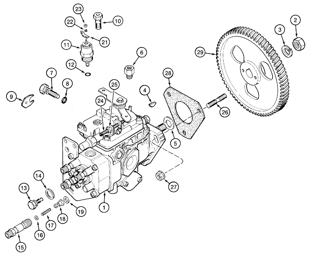 Схема запчастей Case IH 5220 - (3-14) - FUEL INJECTION PUMP AND DRIVE, 4T / 4TA-390 ENGINE (03) - FUEL SYSTEM