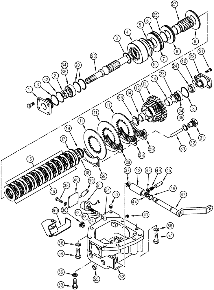 Схема запчастей Case IH C90 - (06-34) - TRANSFER GEARBOX (06) - POWER TRAIN