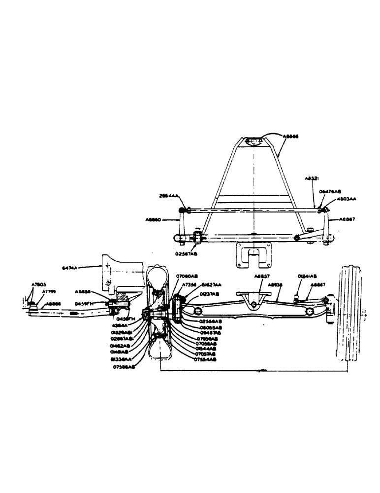 Схема запчастей Case IH 400-SERIES - (185) - FRONT AXLE AND WHEEL ASSEMBLY, FOR ORCHARD TRACTORS (06) - POWER TRAIN