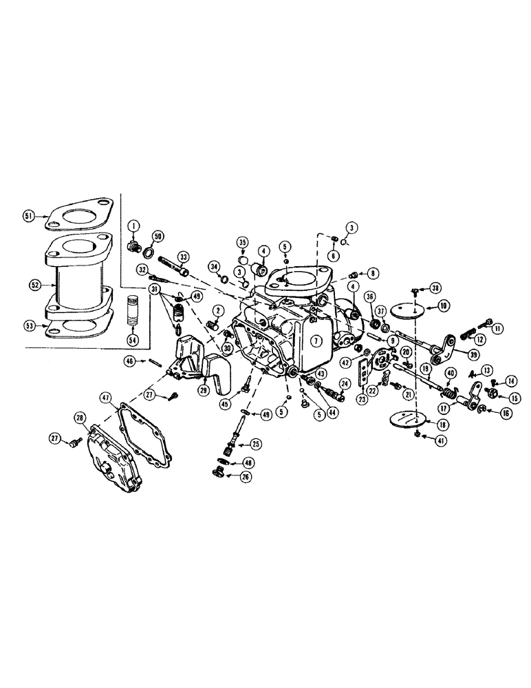 Схема запчастей Case IH 1010 - (336) - MODEL GO 298 ENGINE, F86216 MARVEL-SCHEBLER CARBURETOR (10) - ENGINE