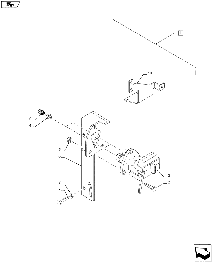 Схема запчастей Case IH PUMA 215 - (88.033.06[12]) - DIA KIT - PNEUMATIC TRAILER BRAKE (ITALY) - BRACKET AND COUPLING (88) - ACCESSORIES