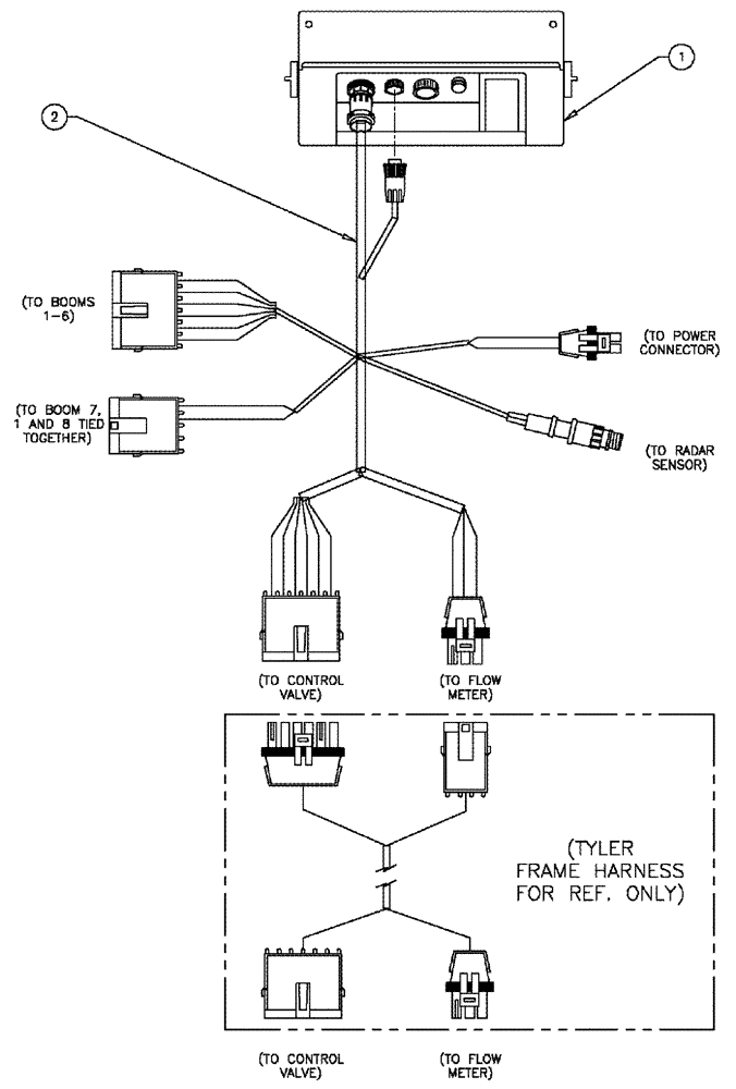 Схема запчастей Case IH SPX3310 - (12-005) - RAVEN CONTROLLER SYSTEM (06) - ELECTRICAL