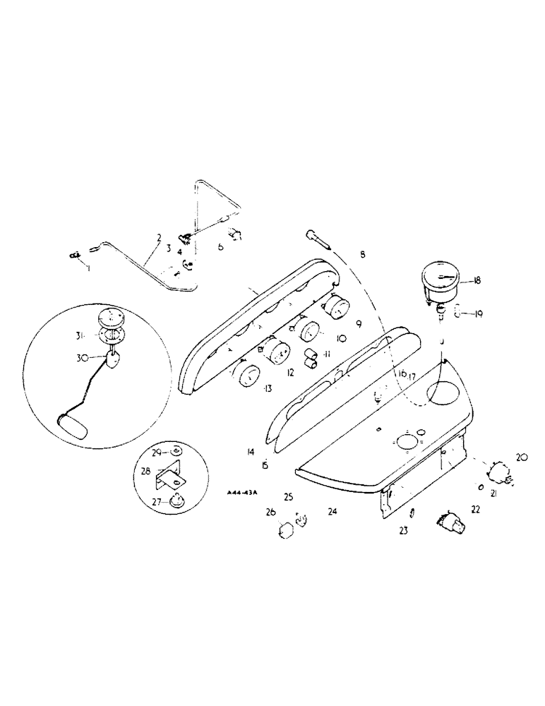 Схема запчастей Case IH 444 - (3-10B) - ELECTRICAL INSTRUMENTS, PETROL (04) - ELECTRICAL SYSTEMS