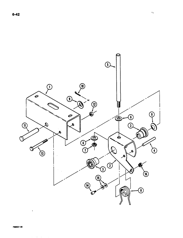 Схема запчастей Case IH 9170 - (6-42) - TRANSMISSION SHIFT CONTROLS, PULSER CONTROL, P.I.N. JCB0002116 AND AFTER (06) - POWER TRAIN