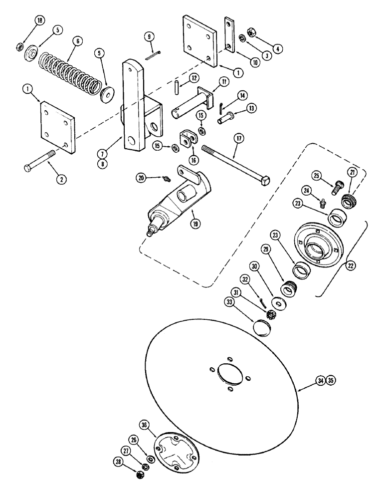 Схема запчастей Case IH 700-SERIES - (40) - CUSHION COULTER, ANTI-FRICTION BEARING 