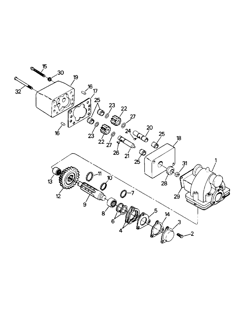 Схема запчастей Case IH ST325 - (04-32) - TRANSMISSION PUMP, TWO SECTION (04) - Drive Train