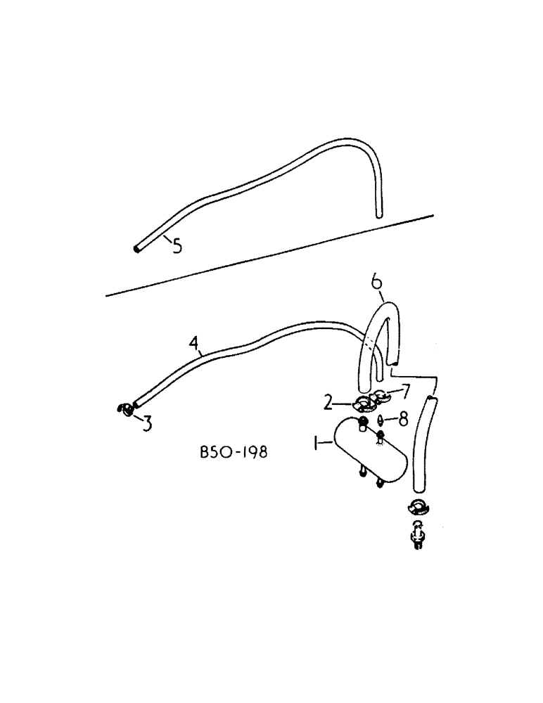 Схема запчастей Case IH 385 - (04-02[1]) - BRAKE RESERVOIR AND HOSES (5.1) - BRAKES