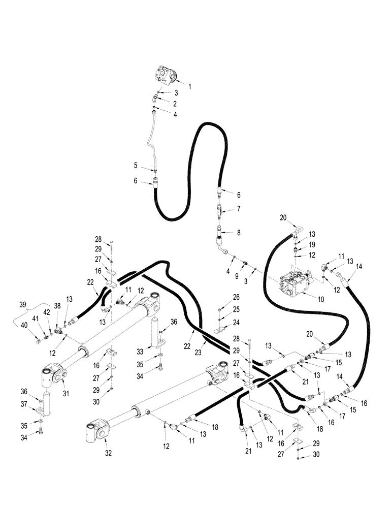 Схема запчастей Case IH STEIGER 485 - (05-09) - ACCUGUIDE - HYDRAULIC, STEERING (05) - STEERING