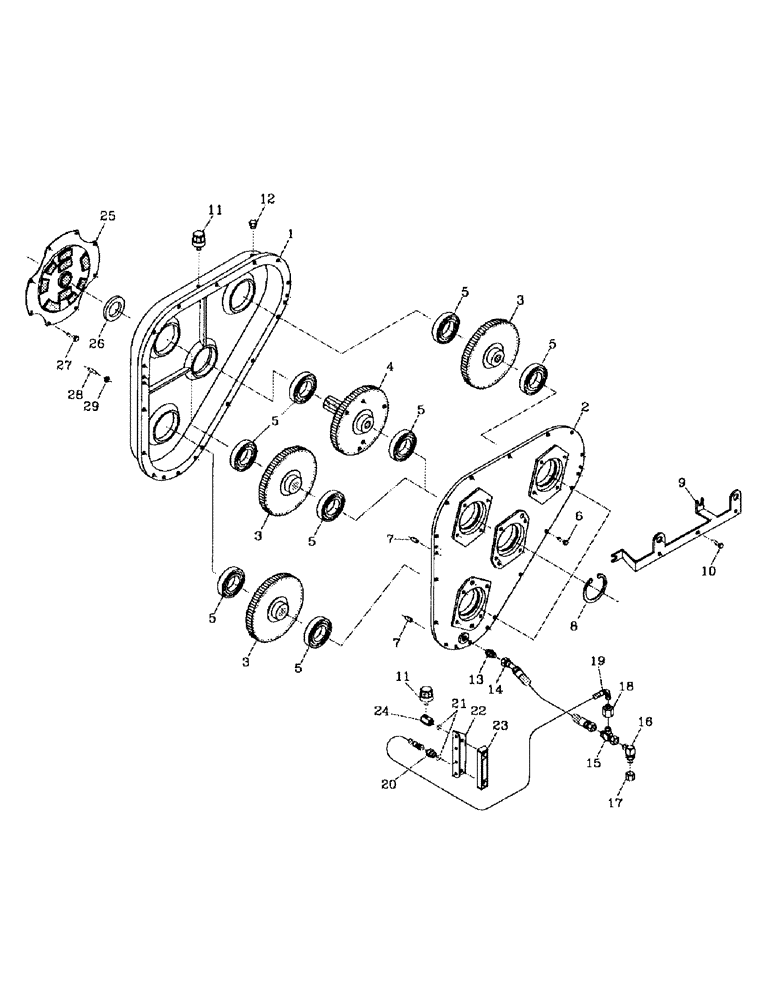 Схема запчастей Case IH 7700 - (C06-07) - GEARBOX, 3306, DENISON PUMP Engine & Engine Attachments