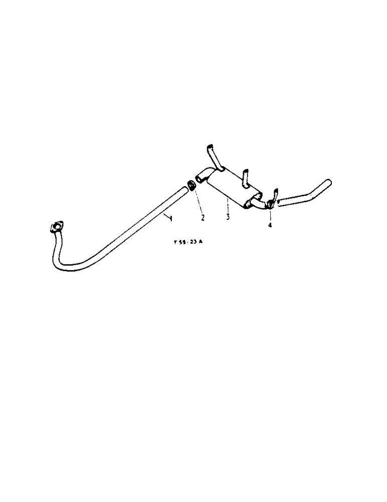 Схема запчастей Case IH 364 - (4-35) - CHASSIS, DOWNSWEPT EXHAUST PIPE (12) - CHASSIS